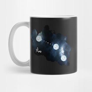 Aries Constellation in Diamonds - Star Signs and Birth Stones Mug